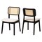 Baxton Studio Dannon Mid-Century Modern Cream Fabric and Black Finished Wood 2-Piece Dining Chair Set 234-2PC-13296-ZORO - alternate 1